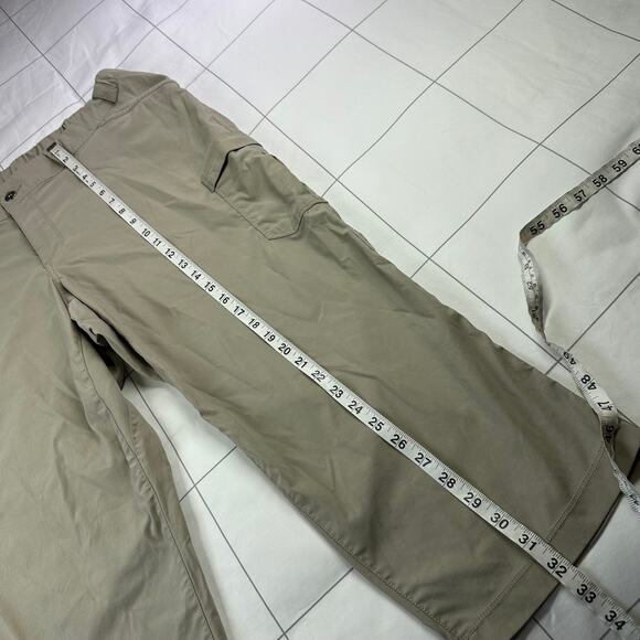 Duluth Trading Co Pants Womens 20W Tan Dry on the Fly Capri Cargo Nylon Hiking - Picture 12 of 13